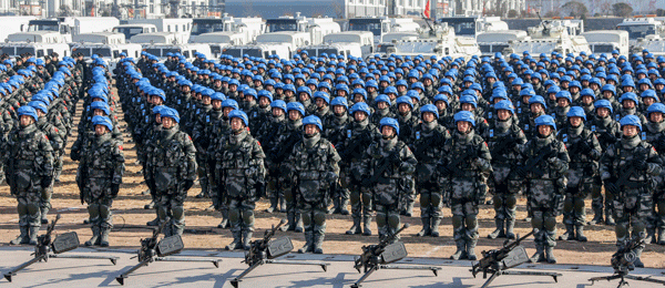 2015年1月，中國軍隊首次向聯合國南蘇丹特派團派遣1支700人維和步兵營